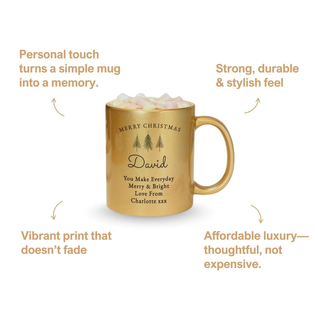 Golden Ceramic Customized Photo Mug