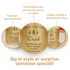 Golden Ceramic Customized Photo Mug