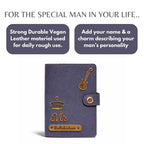 Personalized Button Passport Cover - Grey