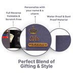 Personalized Button Passport Cover - Grey