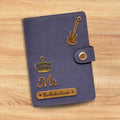 Personalized Button Passport Cover - Grey