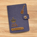 Personalized Button Passport Cover - Grey
