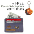 Customized Grey Card Holder with Name