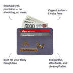 Customized Grey Card Holder with Name