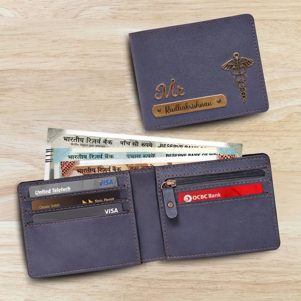 Personalized Chain Wallet with Name & Charm