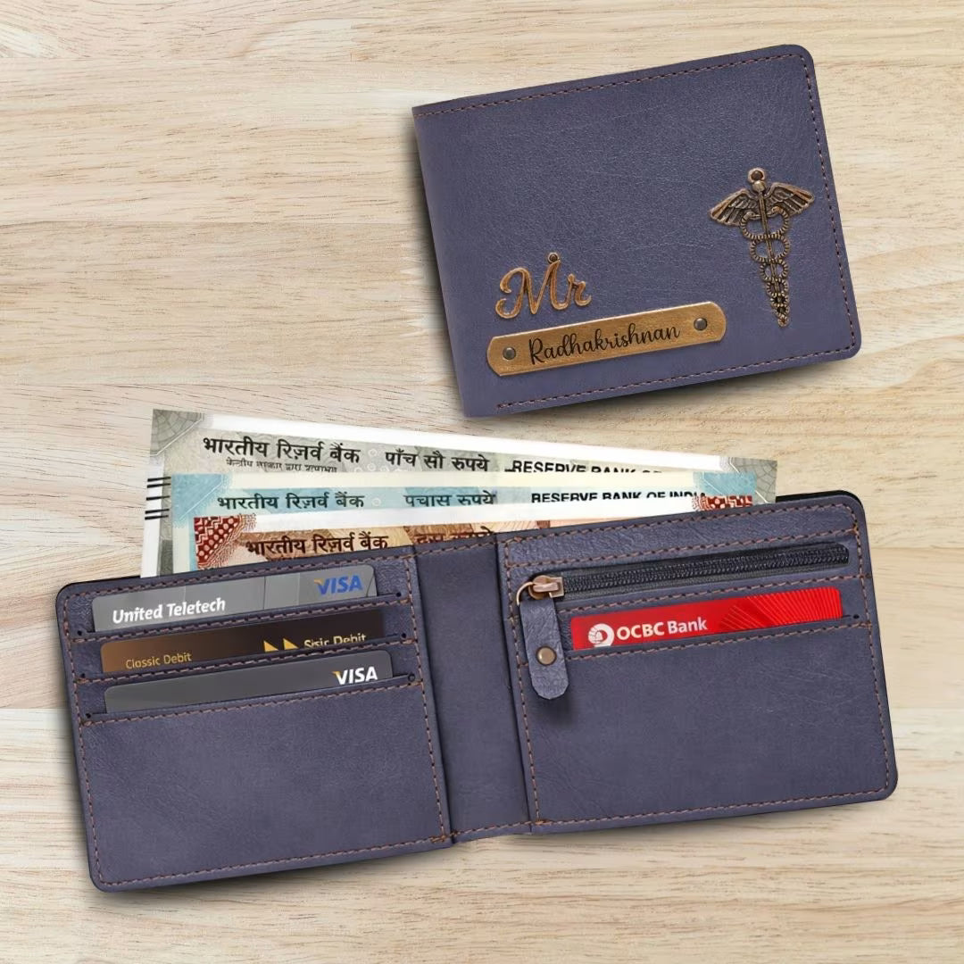 Personalized Chain Wallet with Name & Charm