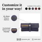Personalized Grey Sunglass Cover with Name & Charm