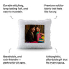 Led White Square Customized Furr Photo Pillow