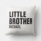Personalized Little Brother Satin Square Pillow