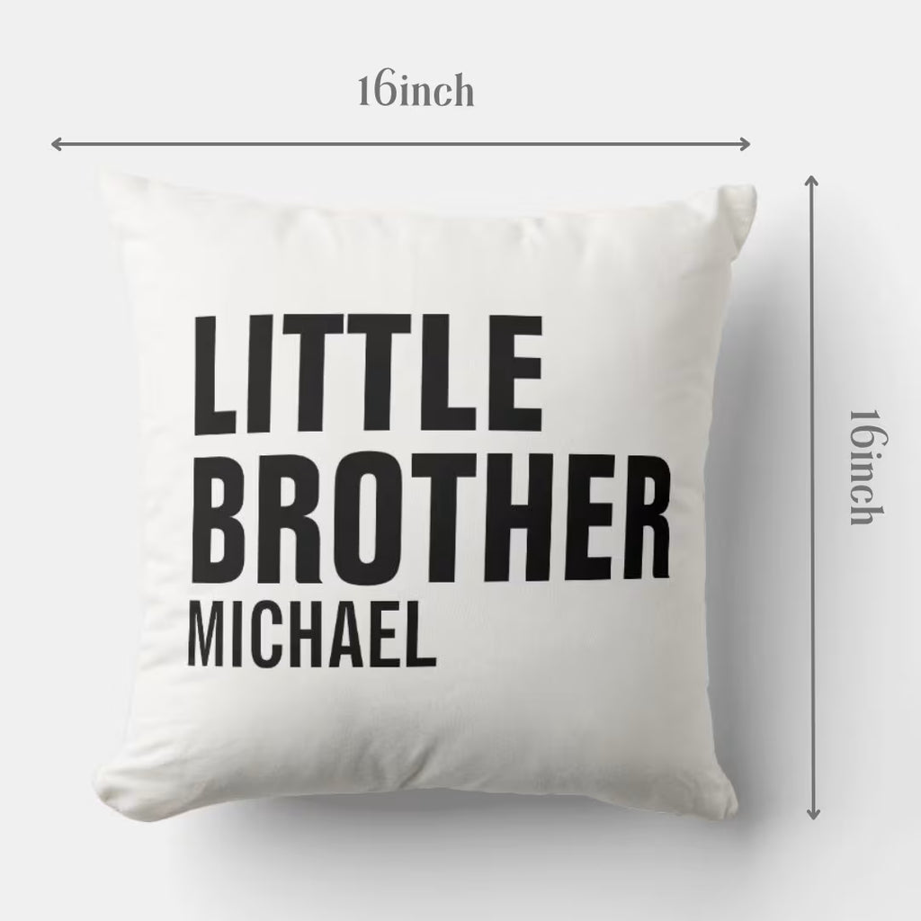Personalized Little Brother Satin Square Pillow