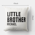 Personalized Little Brother Satin Square Pillow