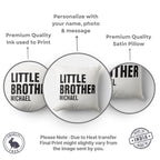 Personalized Little Brother Satin Square Pillow
