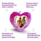 Purple Mini Heart Photo Furr Pillow