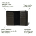 Personalized Elastic Closure Passport Cover - Dark Olive Green