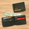 Personalized Chain Wallet with Name & Charm - Dark Olive Green