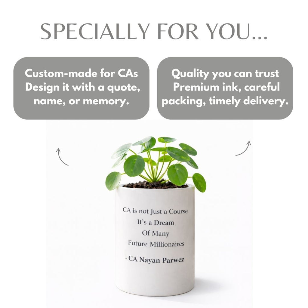 Customized Quote & Picture Ceramic Vase For CA