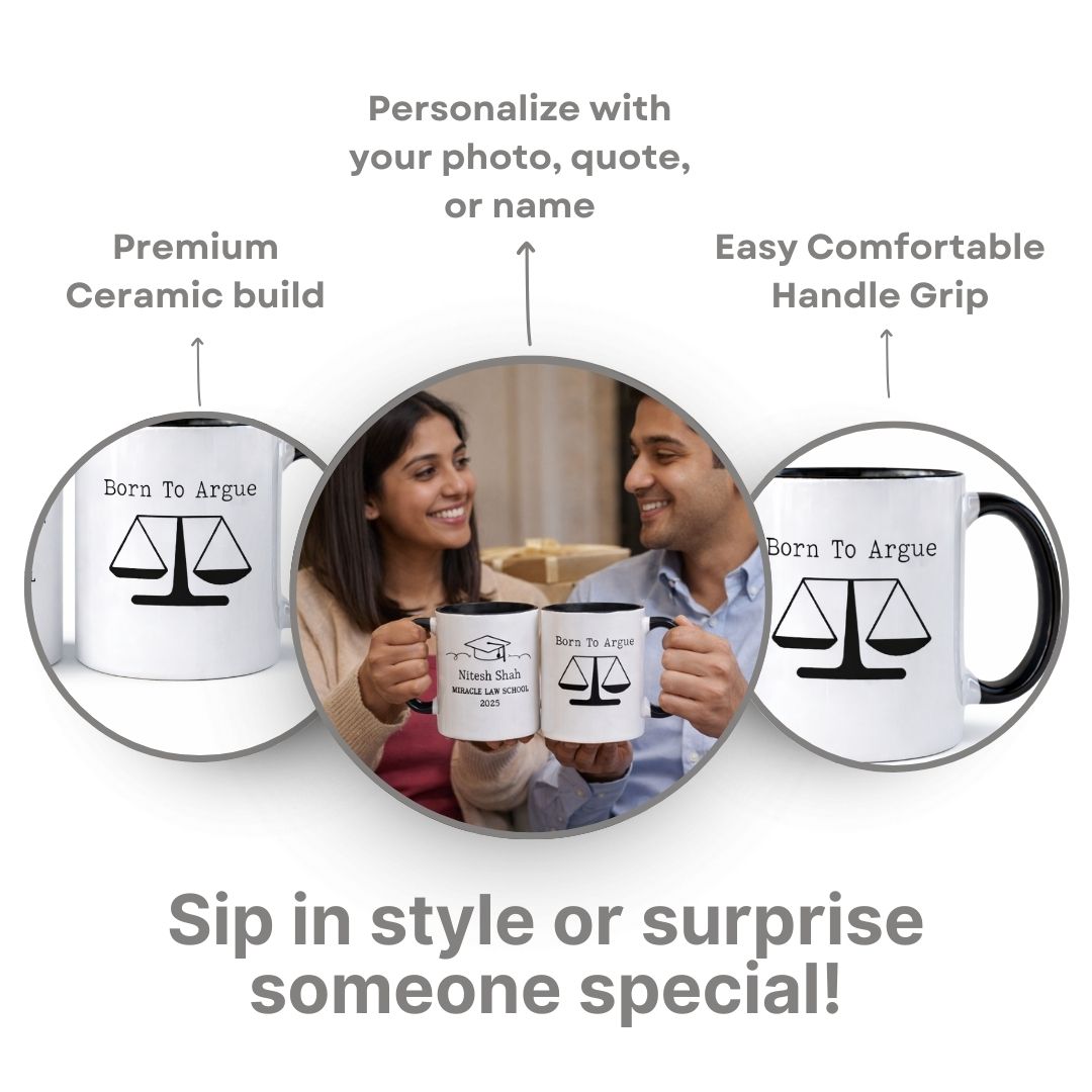 Born To Argue Personalized Ceramic Photo Mug