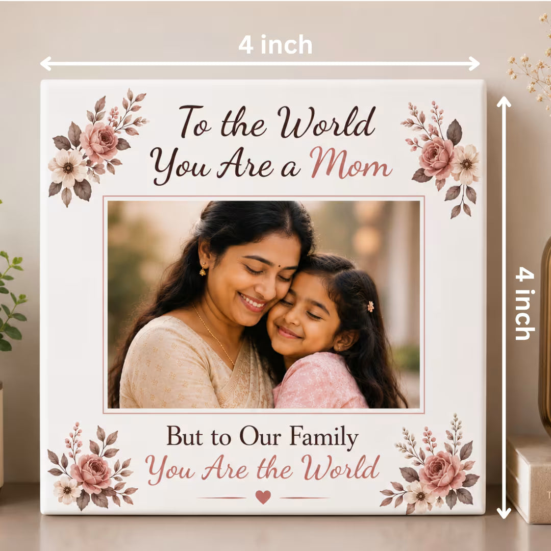 Personalized Photo Ceramic Tile for Mom
