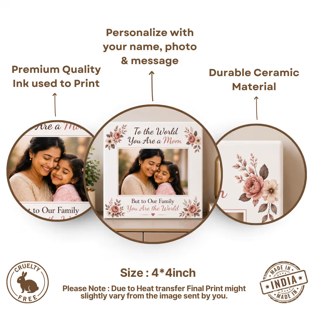 Personalized Photo Ceramic Tile for Mom