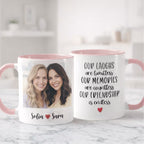 Personalized Photo Pink Mug for Friends