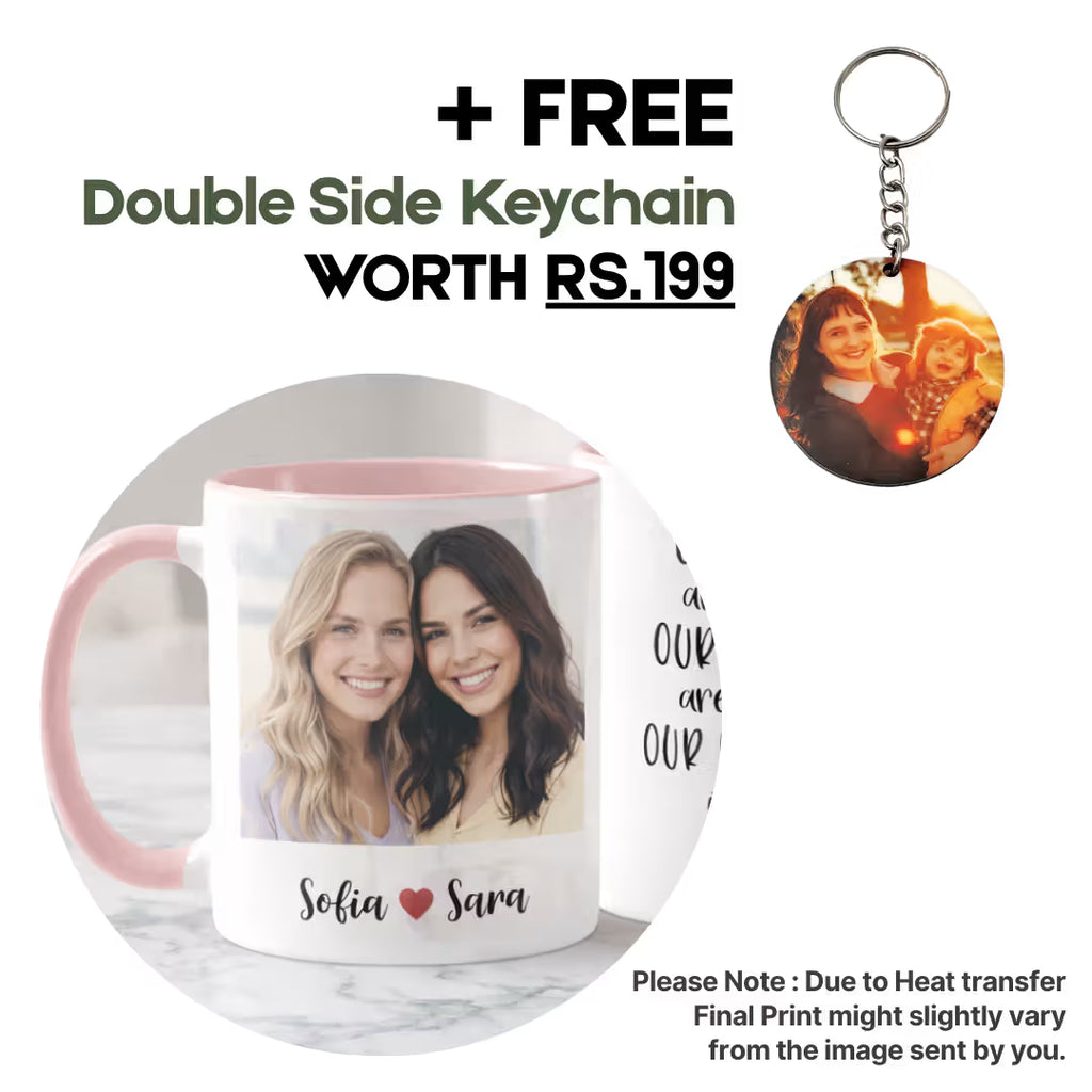 Personalized Photo Pink Mug for Friends