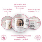 Personalized Photo Pink Mug for Friends