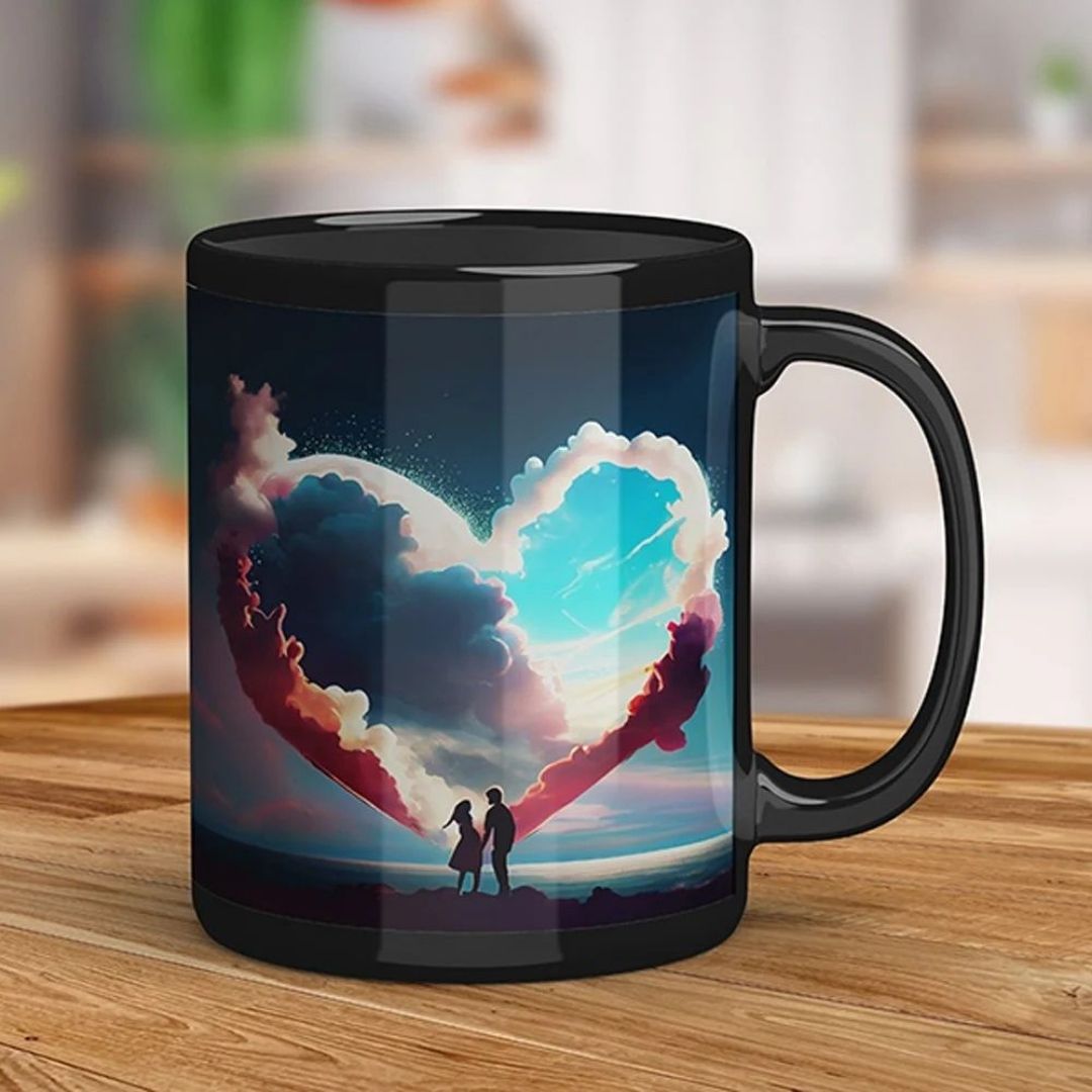 Black Patch Ceramic Photo Mug