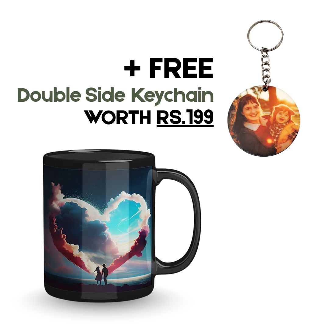 Black Patch Ceramic Photo Mug