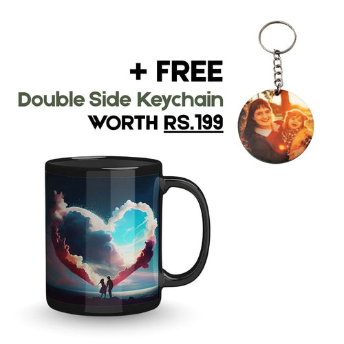 Black Patch Ceramic Photo Mug