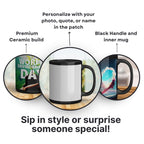 Black Patch Ceramic Photo Mug
