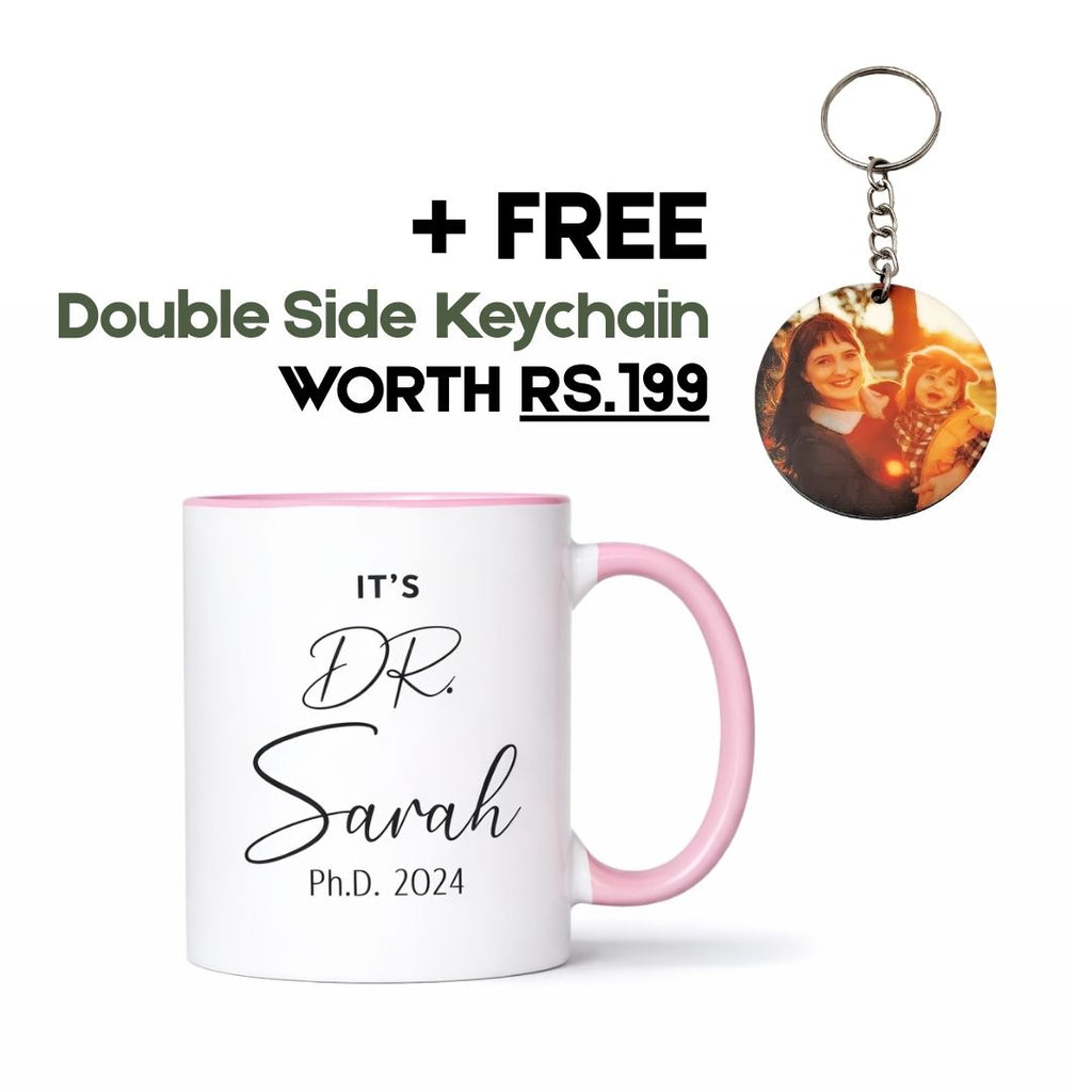 Personalized PInk PhD Doctor Mug