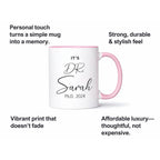 Personalized PInk PhD Doctor Mug
