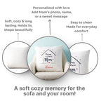 Personalized "Home is Where Mom is" Satin Pillow – Custom Name Cushion