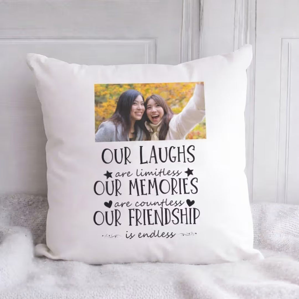 Personalized Photo _Endless Friendship_ Custom Satin Pillow