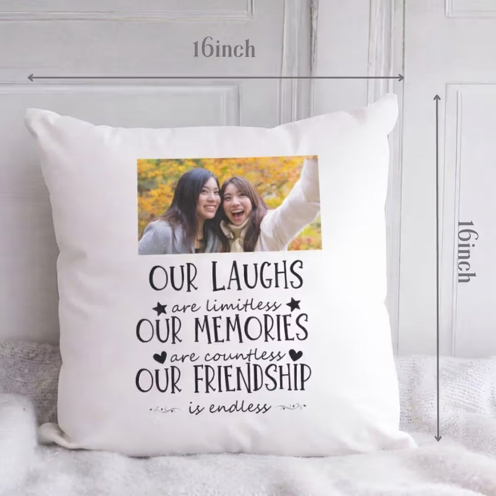 Personalized Photo _Endless Friendship_ Custom Satin Pillow