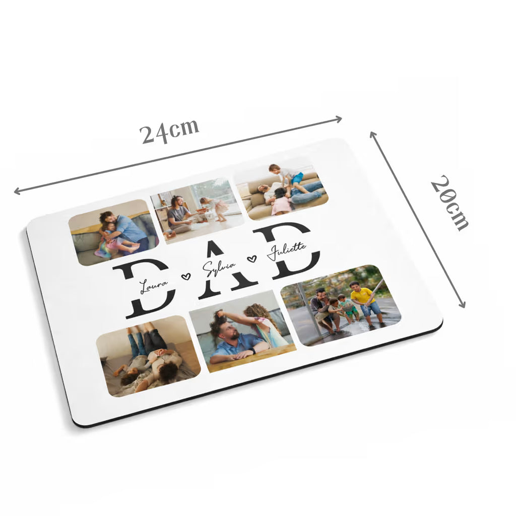 Personalized Photo & Name Mouse Pad for Dad