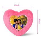 Pink Heart Customized Furr Photo Pillow