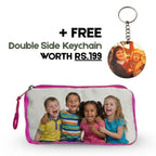 Customized Photo Pink Kids Pouch