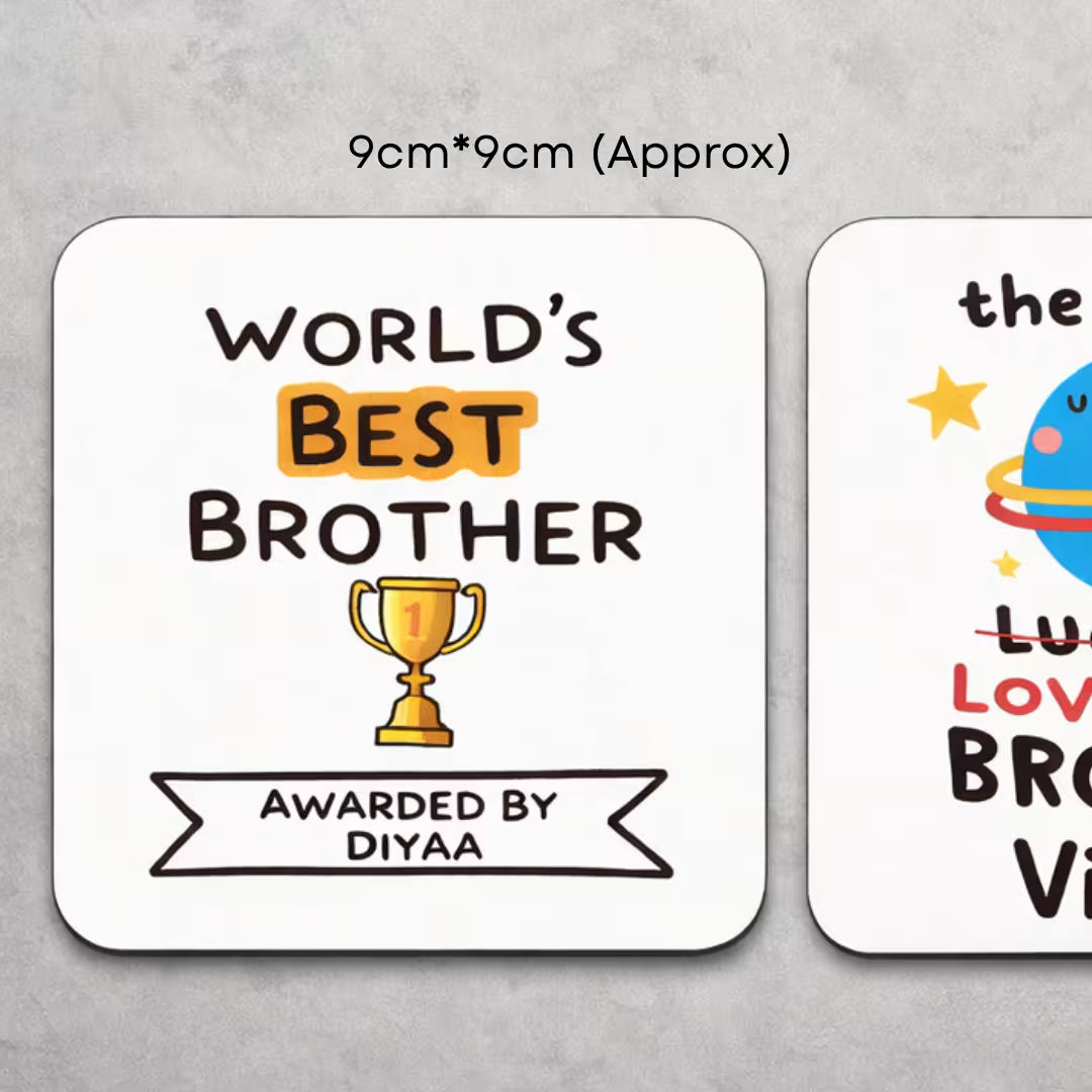 Personalized Quote MDF Square Tea Coaster for Brother