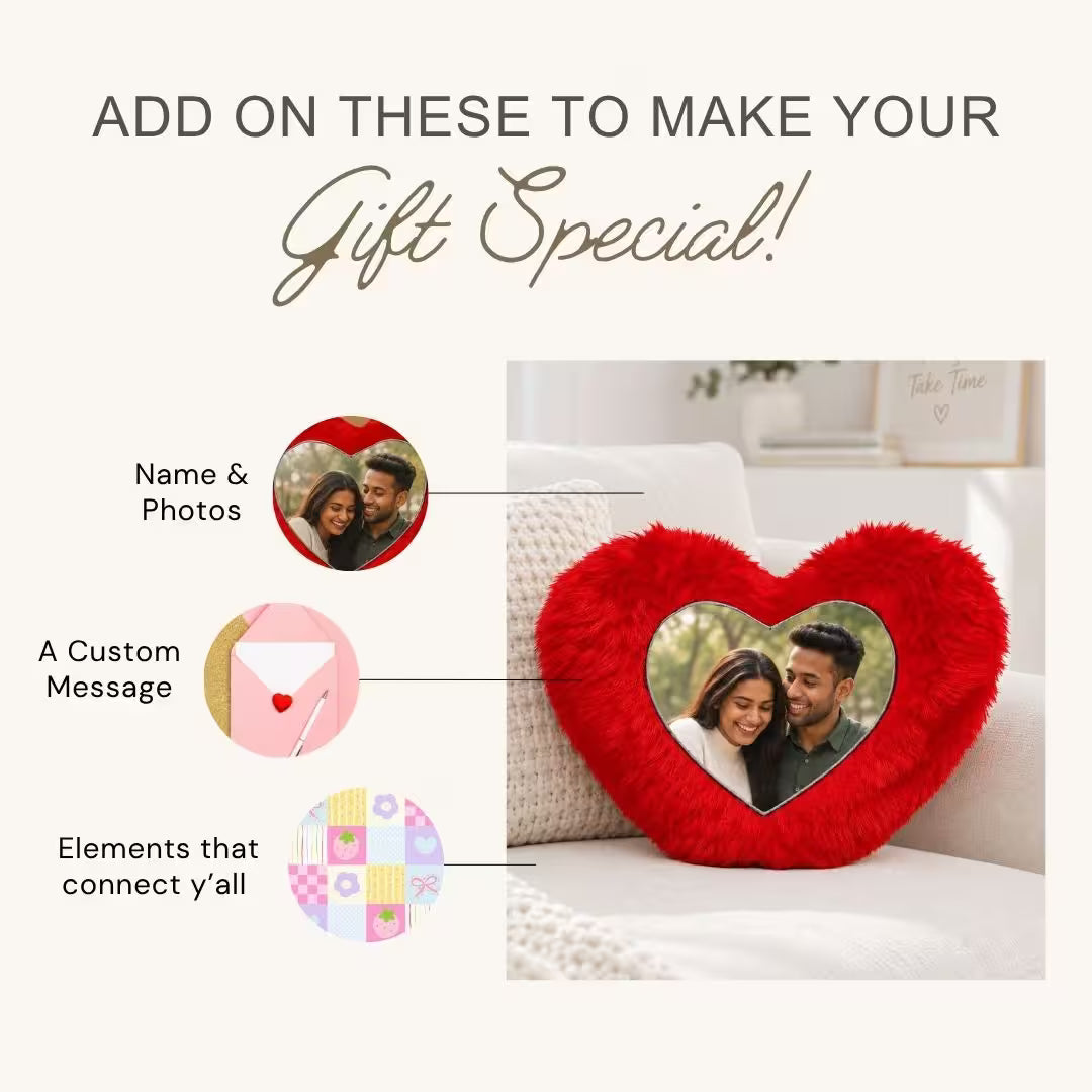 Red Heart Customized Furr Photo Pillow
