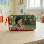 Customized Photo Red Kids Pouch