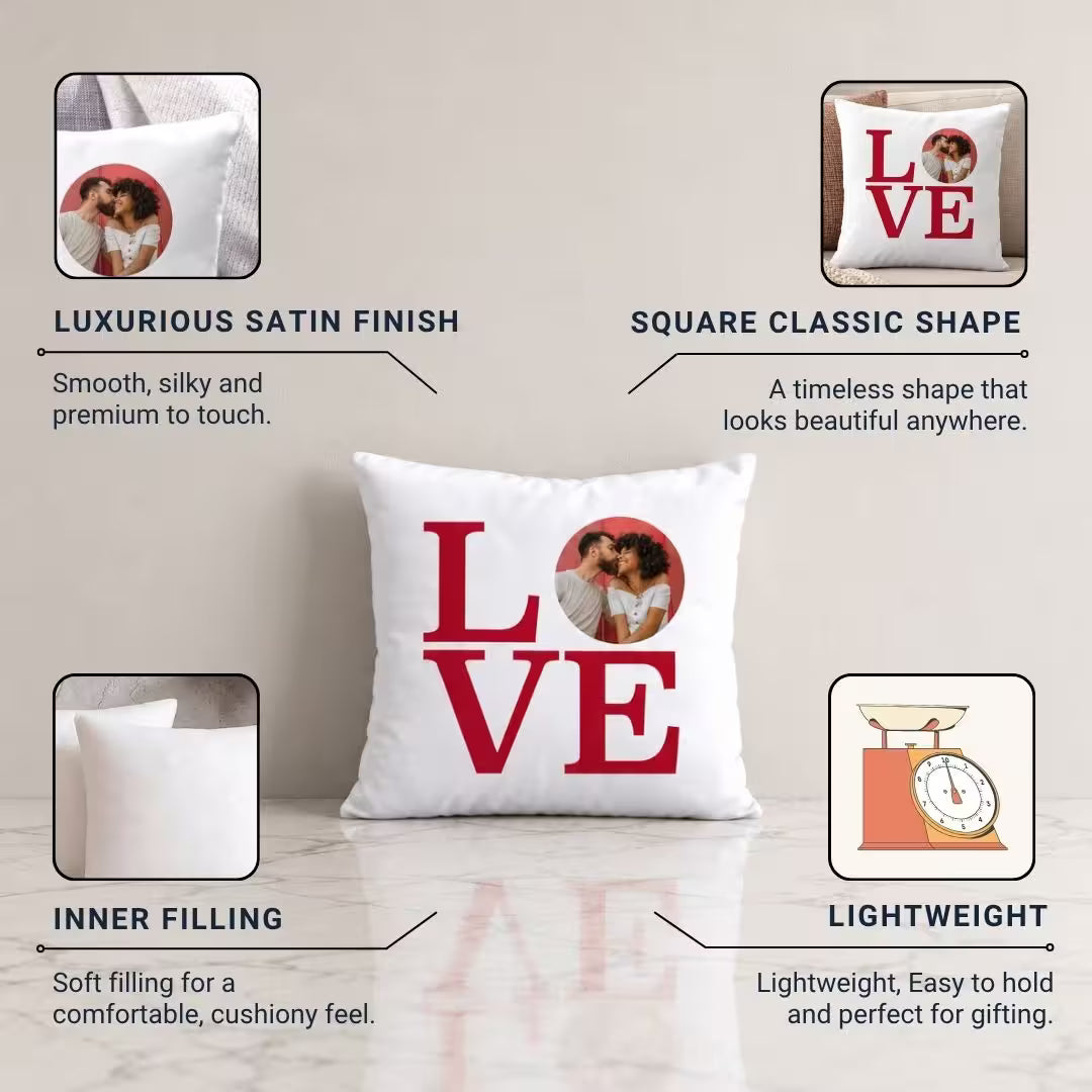Customized Photo Satin Love Pillow