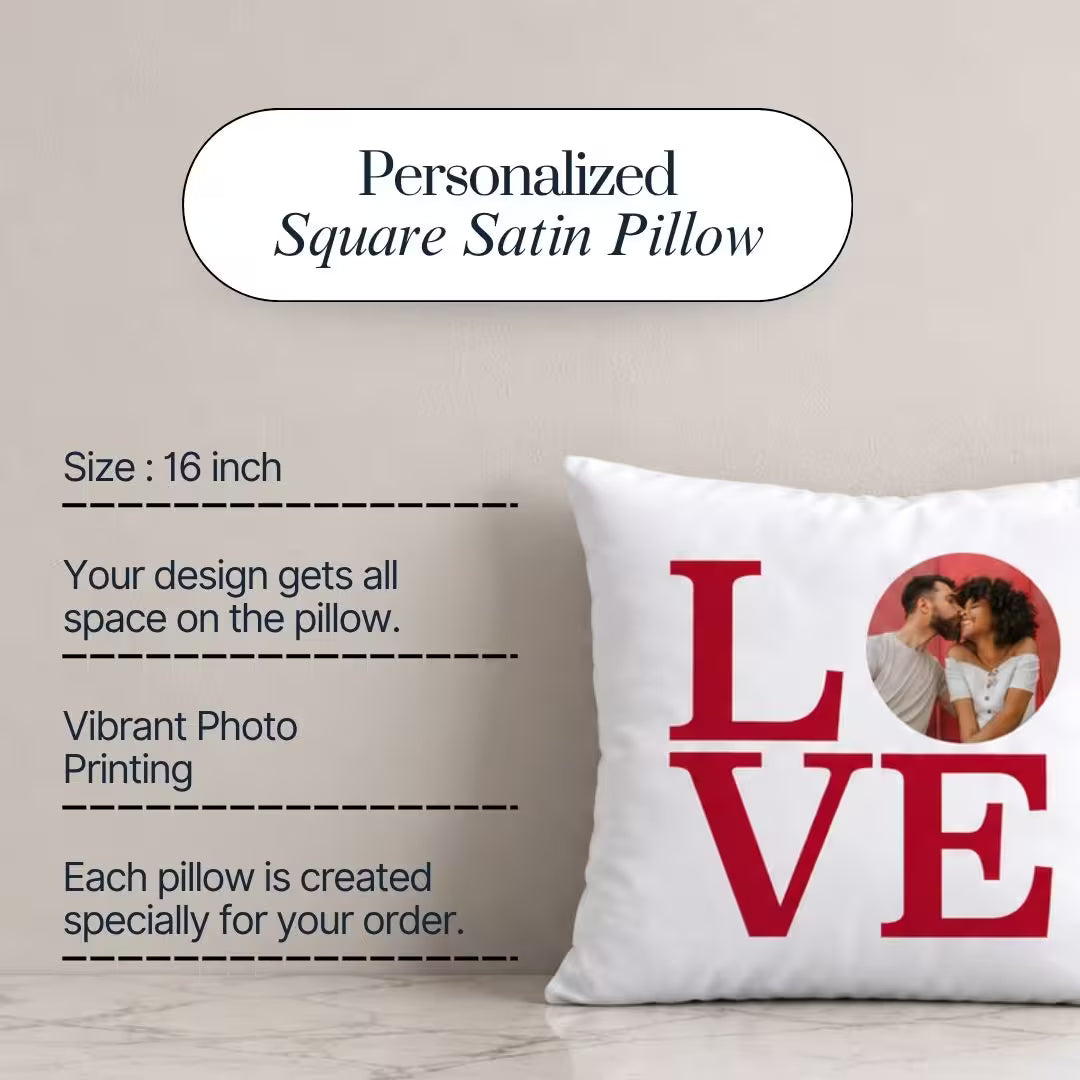 Customized Photo Satin Love Pillow