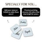 Customized Name Square Tea Coaster - Set of 4