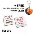 Funny Quotes Square Coaster Set – Sassy Gifts for Mom