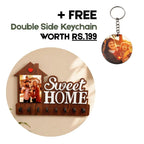 Personalized Home Shaped Photo Wooden Key Holder