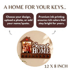Personalized Home Shaped Photo Wooden Key Holder