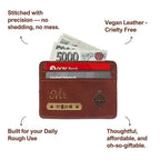 Customized Brown Card Holder with Name