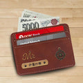 Customized Brown Card Holder with Name