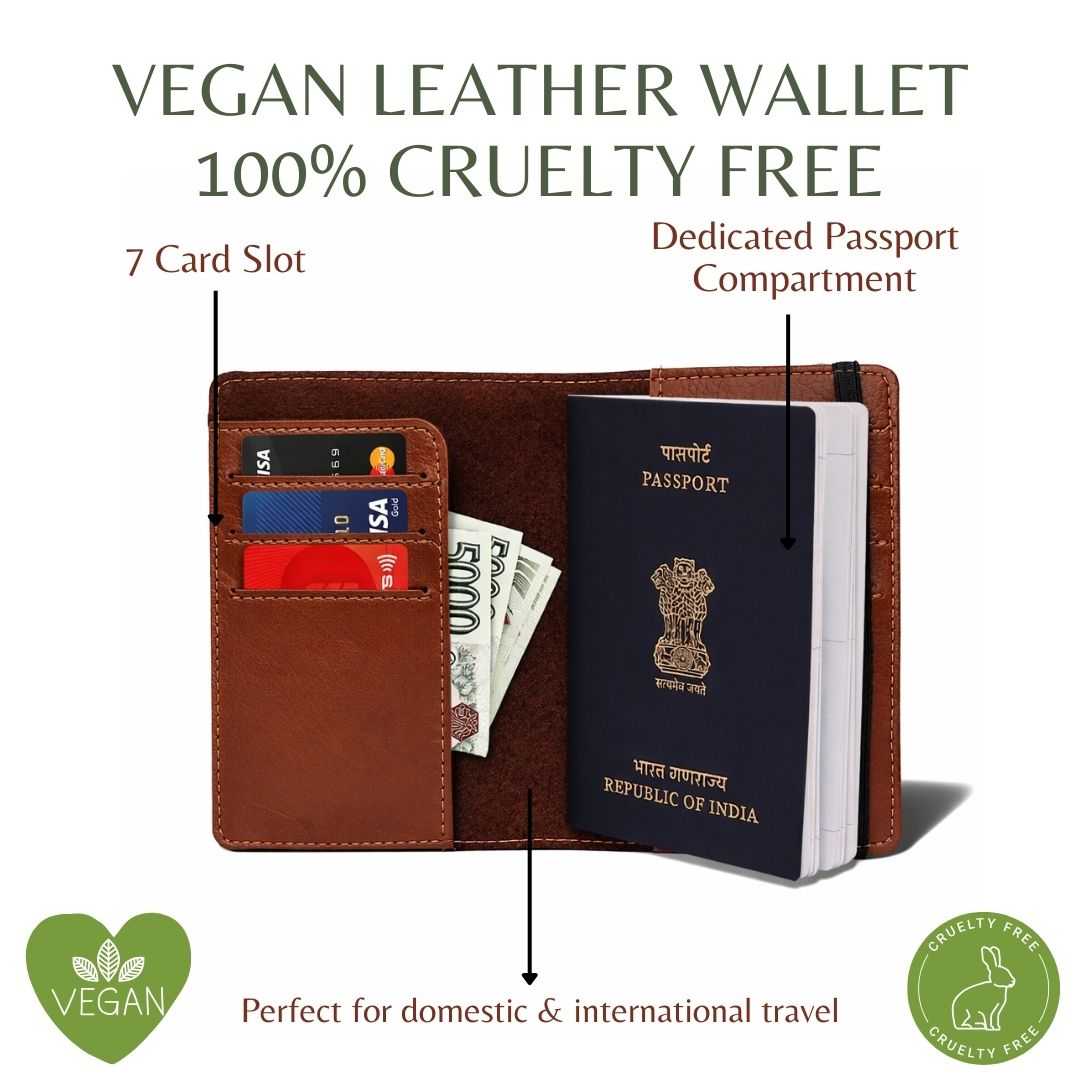 Personalized Elastic Closure Passport Cover - Brown